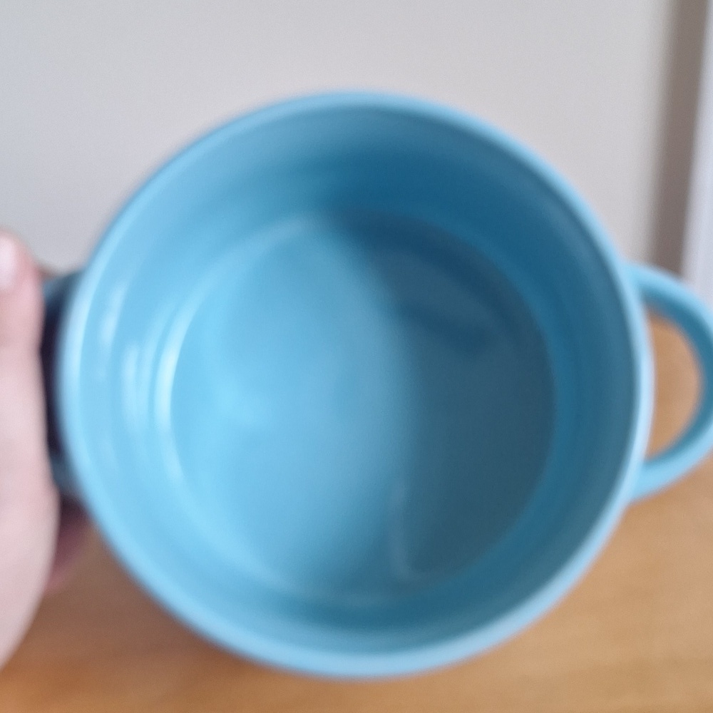 🎁Blue Ceramic Soup Bowl with Handles Free With $40 Purchase - Picture 2 of 6